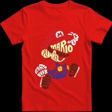 Createyou Super Mario - Férfi - Piros - 2XL férfi póló