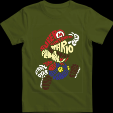 Createyou Super Mario - Férfi - Sötétzöld - 2XL férfi póló