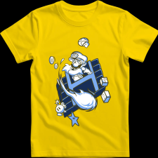 Createyou Super Mario Fire ball - Férfi - Sárga - 3XL férfi póló