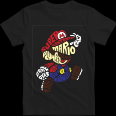 Createyou Super Mario - Gyermek - Fekete - XL