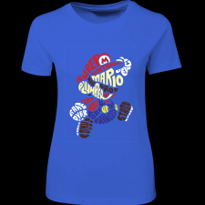 Createyou Super Mario - Női - Királykék - XL női póló