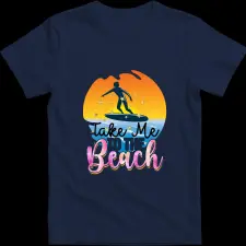 Createyou Take Me to the Beach - Gyermek , Sötétkék , L gyerek póló