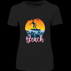 Createyou Take Me to the Beach - Női , Fekete , L