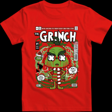 Createyou The Grinch - Férfi - Piros - M férfi póló