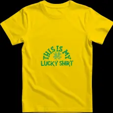 Createyou This is my Lucky Shirt - Gyermek , Sárga , S