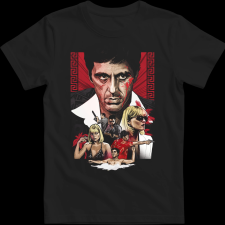 Createyou Tony Montana 2 - Férfi - Fekete - 3XL férfi póló