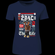 Createyou Tupac - Női - Sötétkék - S női póló