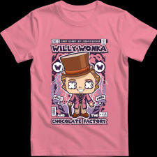 Createyou Willy Wonka And The Chocolate Factory - Férfi - Pink - S férfi póló