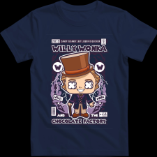 Createyou Willy Wonka And The Chocolate Factory - Férfi - Sötétkék - 2XL férfi póló
