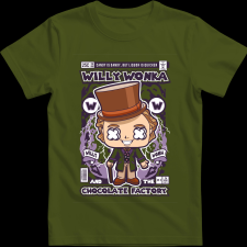 Createyou Willy Wonka And The Chocolate Factory - Férfi - Sötétzöld - M férfi póló