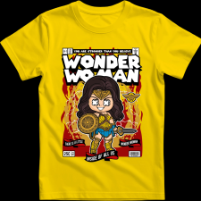 Createyou Wonder Woman - Gyermek - Sárga - XS gyerek póló