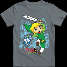 Createyou Zelda Spirit Track - Link - Férfi - Szürke - S férfi póló