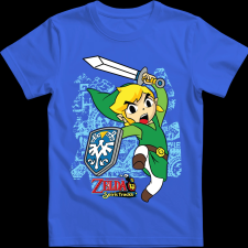 Createyou Zelda Spirit Track - Link - Gyermek - Királykék - XS gyerek póló