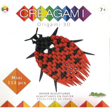 CreativaMente Creagami  - 3D origami készlet, Katica (mini) kreatív és készségfejlesztő