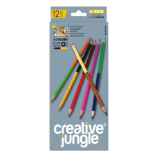 Creative Jungle Színes ceruza creative jungle grey kétvégű háromszögletű 24 szín/készlet aba1846a színes ceruza