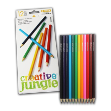 Creative Jungle Színes ceruza creative jungle hatszöglet&#369; fehér dobozos 12 db/készlet aba0241 színes ceruza