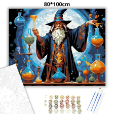 Creative Land Kft Alkimista varázsló - számfestő készlet – 80×100 cm (Keret nélkül) kreatív és készségfejlesztő