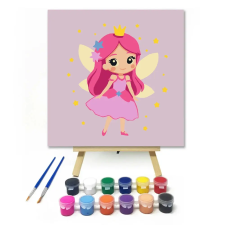 Creative Land Kft Bájos tündérhercegnő - gyerek számfestő készlet – 50×50 cm (Keretre feszítve) kreatív és készségfejlesztő
