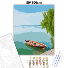 Creative Land Kft Békés csónakringás - számfestő készlet – 80×100 cm (Keret nélkül) kreatív és készségfejlesztő