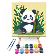 Creative Land Kft Békés pandamaci bambusszal - gyerek számfestő készlet kreatív és készségfejlesztő