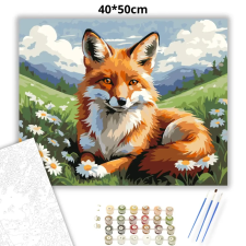 Creative Land Kft Békés róka pihenő - számfestő készlet – 40×50 cm (Keretre feszítve) kreatív és készségfejlesztő