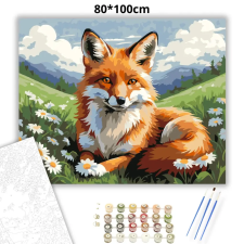 Creative Land Kft Békés róka pihenő - számfestő készlet – 80×100 cm (Keret nélkül) kreatív és készségfejlesztő