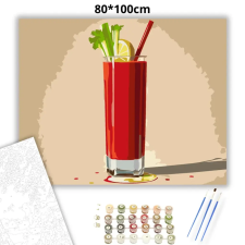 Creative Land Kft Bloody Mary koktél - számfestő készlet – 80×100 cm (Keretre feszítve) kreatív és készségfejlesztő