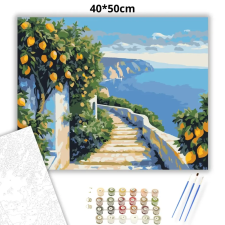 Creative Land Kft Citromfák a tenger felett - számfestő készlet kreatív és készségfejlesztő