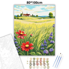 Creative Land Kft Csendes vidéki ház - számfestő készlet – 80×100 cm (Keret nélkül) kreatív és készségfejlesztő