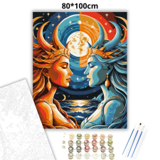 Creative Land Kft Csillagközi találkozás - számfestő készlet – 80×100 cm (Keret nélkül) kreatív és készségfejlesztő