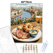 Creative Land Kft Dunai húsvéti reggeli - számfestő készlet – 60×70 cm (Keret nélkül) kreatív és készségfejlesztő