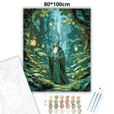 Creative Land Kft Erdei varázsló - számfestő készlet – 80×100 cm (Keretre feszítve) kreatív és készségfejlesztő