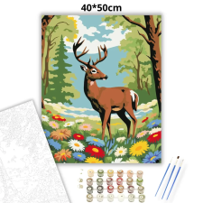 Creative Land Kft Fenséges agancsok - számfestő készlet – 40×50 cm (Keretre feszítve) kreatív és készségfejlesztő