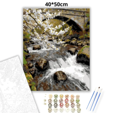 Creative Land Kft Friss patakzúgás - számfestő készlet – 40×50 cm (Keretre feszítve) kreatív és készségfejlesztő