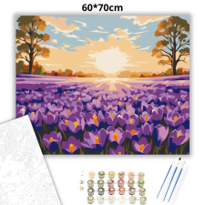 Creative Land Kft Hajnali virágtenger - számfestő készlet – 60×70 cm (Keretre feszítve) kreatív és készségfejlesztő