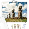 Creative Land Kft Időtlen Moai őrség - számfestő készlet – 60×70 cm (Keretre feszítve)