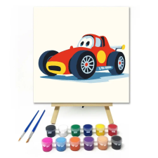 Creative Land Kft Kalandos versenyautó - gyerek számfestő készlet kreatív és készségfejlesztő