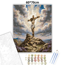 Creative Land Kft Keresztre feszített Jézus - számfestő készlet – 60×70 cm (Keretre feszítve) kreatív és készségfejlesztő