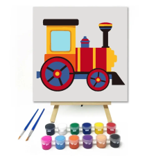 Creative Land Kft Kismozdony - gyerek számfestő készlet – 40×40 cm (Keretre feszítve) kreatív és készségfejlesztő