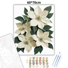 Creative Land Kft Klemátisz virágok - számfestő készlet – 60×70 cm (Keretre feszítve) kreatív és készségfejlesztő