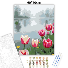 Creative Land Kft Ködös tulipánok - számfestő készlet – 60×70 cm (Keretre feszítve) kreatív és készségfejlesztő