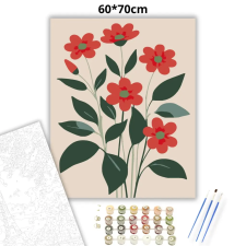 Creative Land Kft Letisztult pipacs szárak - számfestő készlet – 60×70 cm (Keret nélkül) kreatív és készségfejlesztő