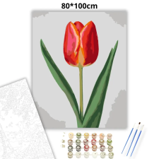 Creative Land Kft Letisztult tulipán - számfestő készlet – 80×100 cm (Keret nélkül) kreatív és készségfejlesztő