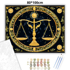 Creative Land Kft Mérleg csillagjegy - számfestő készlet – 80×100 cm (Keretre feszítve) kreatív és készségfejlesztő