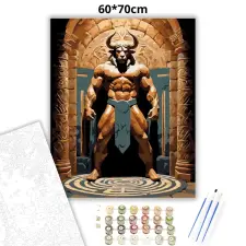 Creative Land Kft Minótaurosz - számfestő készlet – 60×70 cm (Keretre feszítve) kreatív és készségfejlesztő