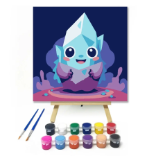 Creative Land Kft Mosolygós jégkristály - gyerek számfestő készlet – 40×40 cm (Keretre feszítve) kreatív és készségfejlesztő