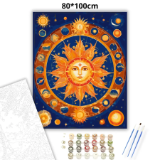 Creative Land Kft Nap - Sugárzó erő - számfestő készlet – 80×100 cm (Keret nélkül) kreatív és készségfejlesztő