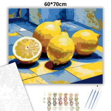 Creative Land Kft Napfényes citromok - számfestő készlet – 60×70 cm (Keretre feszítve) kreatív és készségfejlesztő