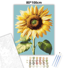 Creative Land Kft Napfényes napraforgó - számfestő készlet – 80×100 cm (Keretre feszítve) kreatív és készségfejlesztő