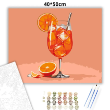 Creative Land Kft Napsütötte aperol spritz - számfestő készlet – 40×50 cm (Keretre feszítve) kreatív és készségfejlesztő